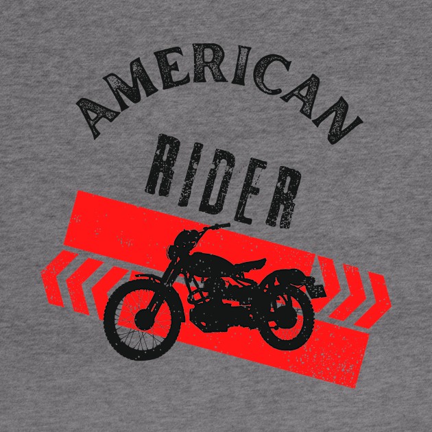 Motorcycle Vintage Biker American Rider by Foxxy Merch